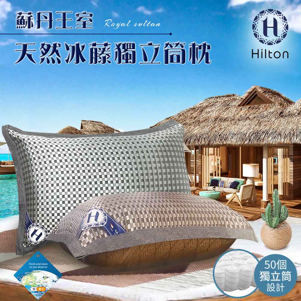 【Hilton 希爾頓】蘇丹王室冰藤萊賽爾獨立筒枕 B0111 