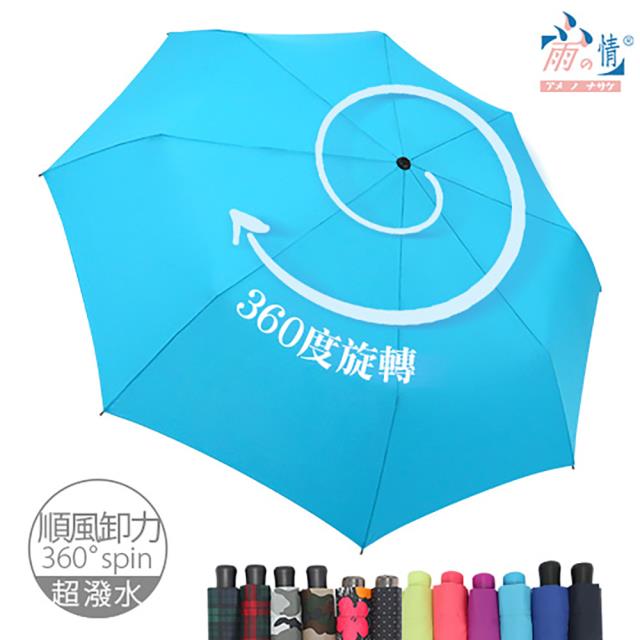 【雨之情】360度順風卸力傘12色 -順風卸力/旋轉傘/超潑水