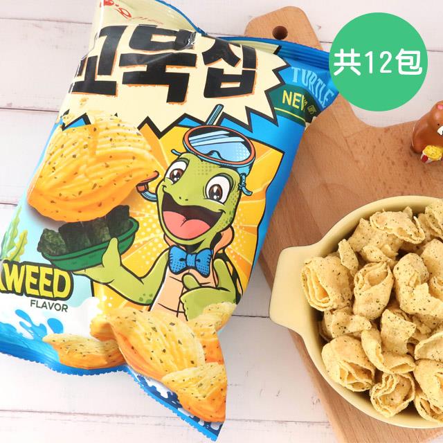 【好麗友】烏龜玉米脆片-海苔口味 80gx12包 
