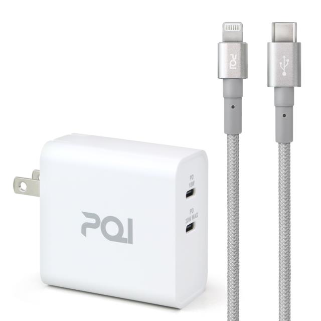 【PQI】快充組合包 PDC36W充電器+Apple MFi認證iCable