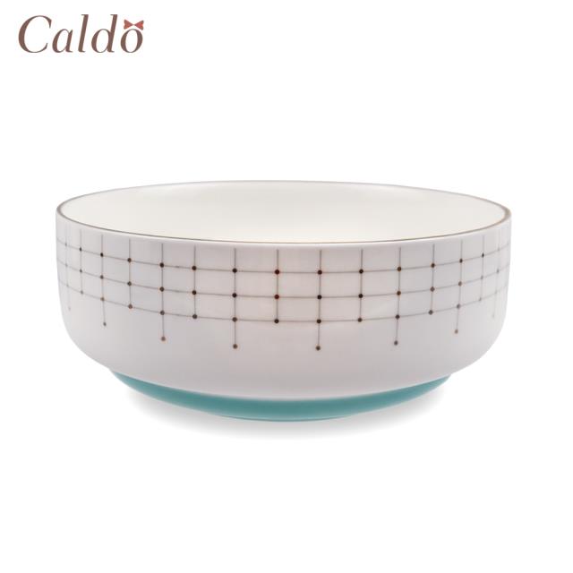 【Caldo卡朵生活】北歐輕奢典雅描金6吋陶瓷湯碗