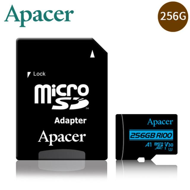 【Apacer】microSDXC UHS-I V30 A1 256GB 記憶卡