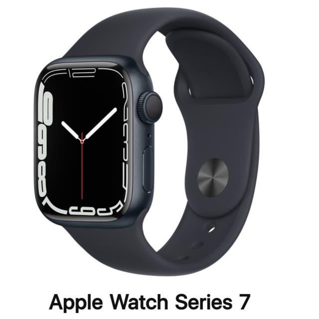 【Apple】Watch S7 GPS 45mm午夜色鋁錶殼配午夜色運動錶帶