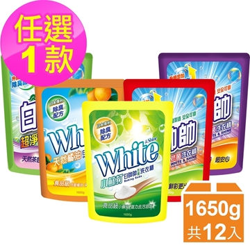 【白帥帥】日本專利除臭抗菌洗衣精補充包  12包組x5種香味任選 