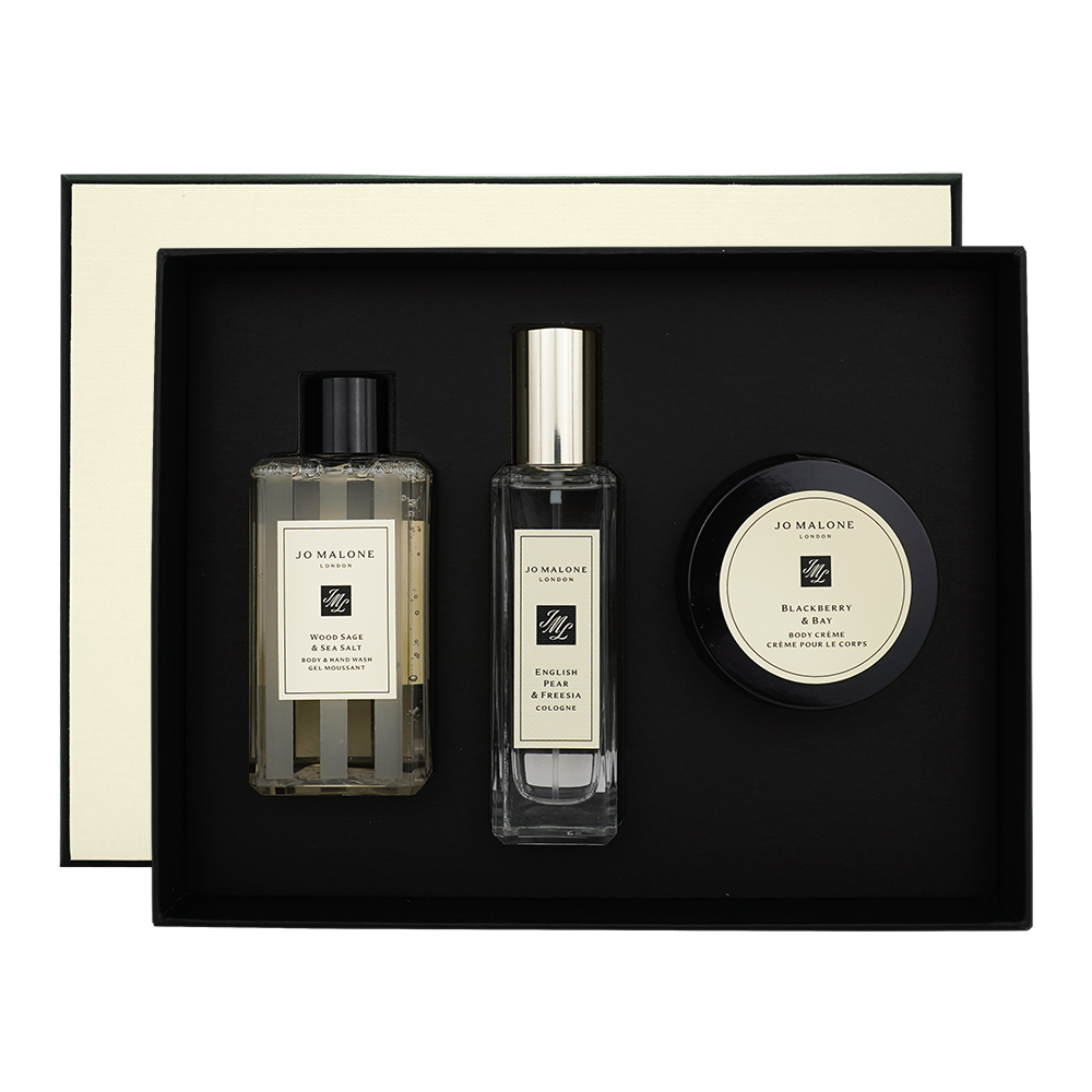 【JO MALONE】糅香禮盒 含:英國梨與小蒼蘭香水/潔膚露/潤膚乳霜/紙袋