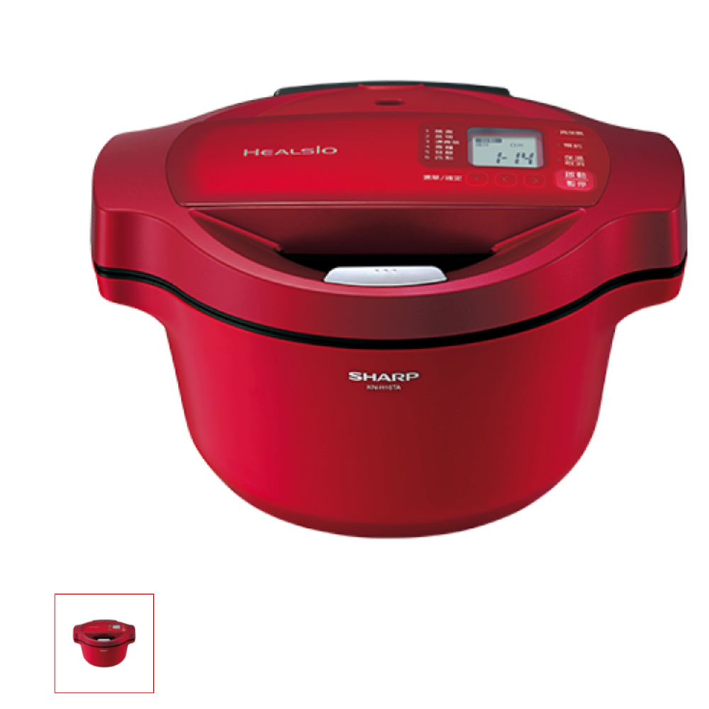 限量福利品【夏普】1.6L 無水烹調自動料理鍋 KN-H16TA-FA 蕃茄紅