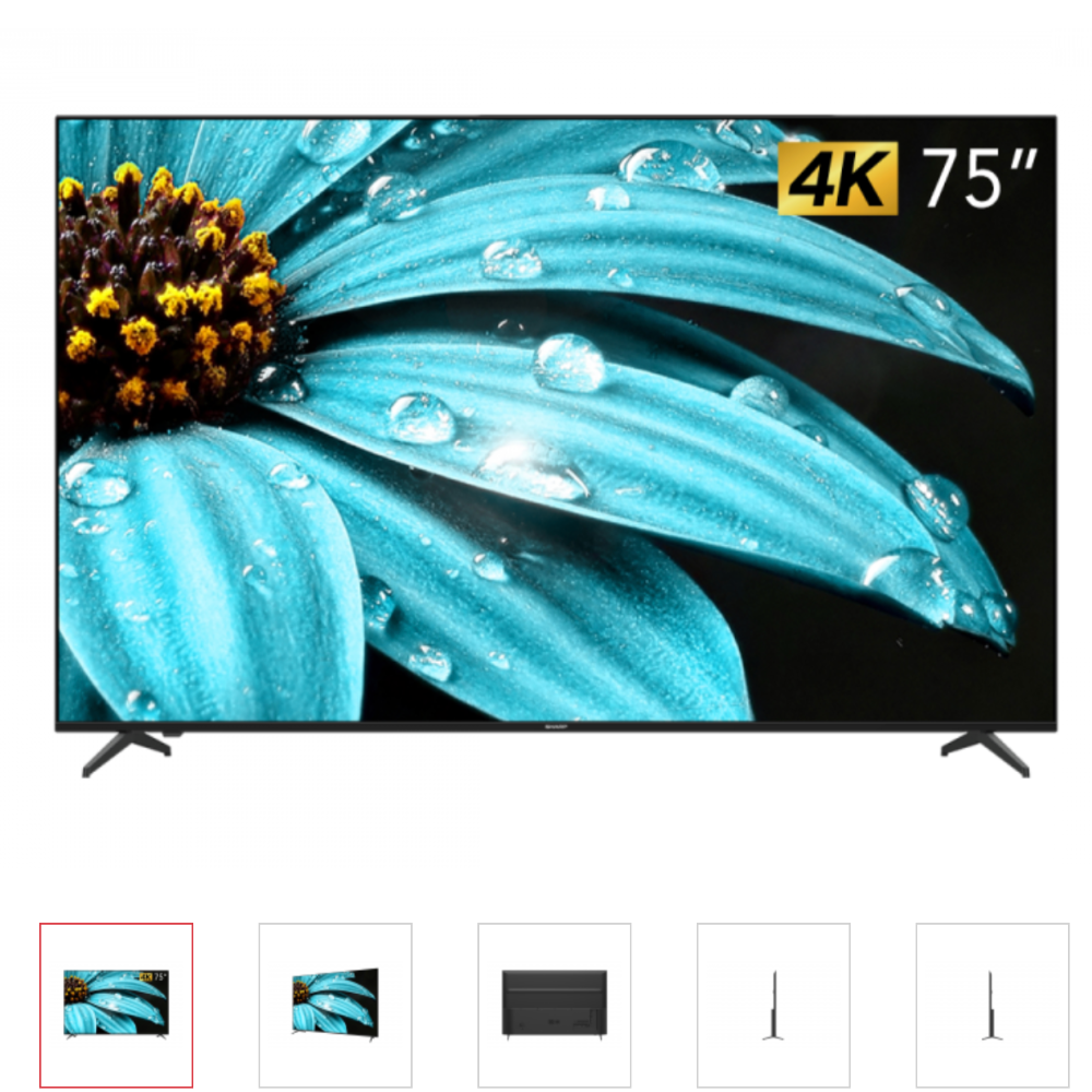 限量福利品【夏普】75吋4K連網電視 4T-C75FJ1X-FS